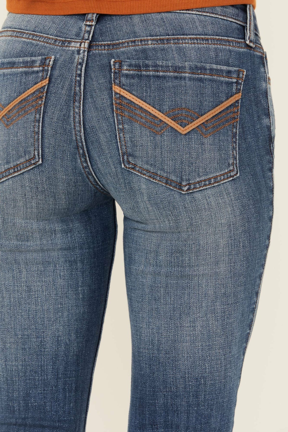 Bayside Medium Wash Mid Rise Bootcut Stretch Denim Jeans