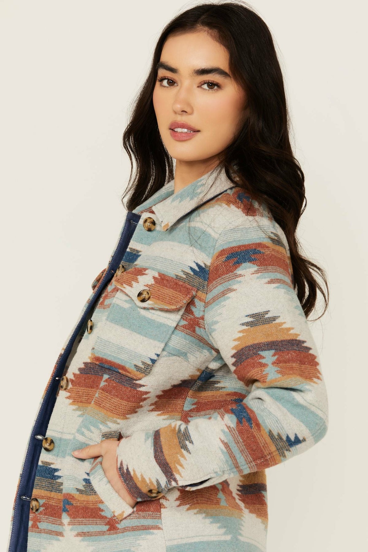 Dusk Southwestern Print Shacket