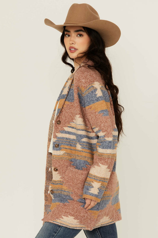 Crosswind Southwestern Print Cardigan