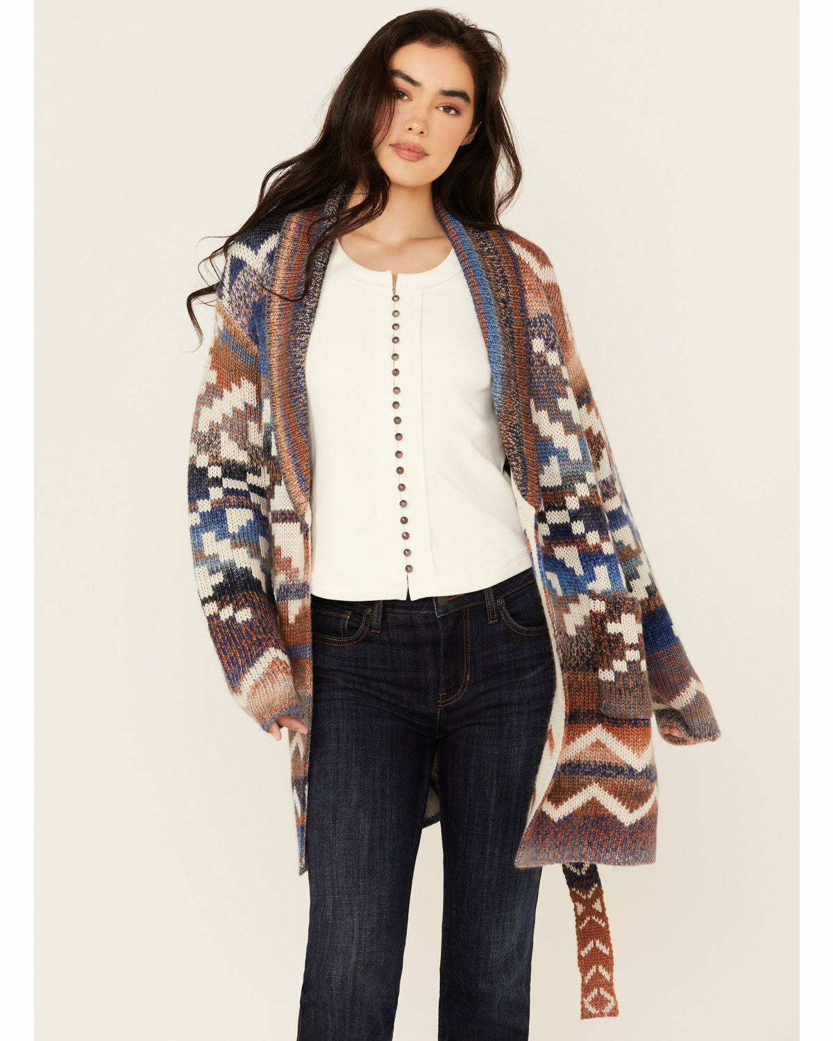 Myhr Southwestern Print Cardigan