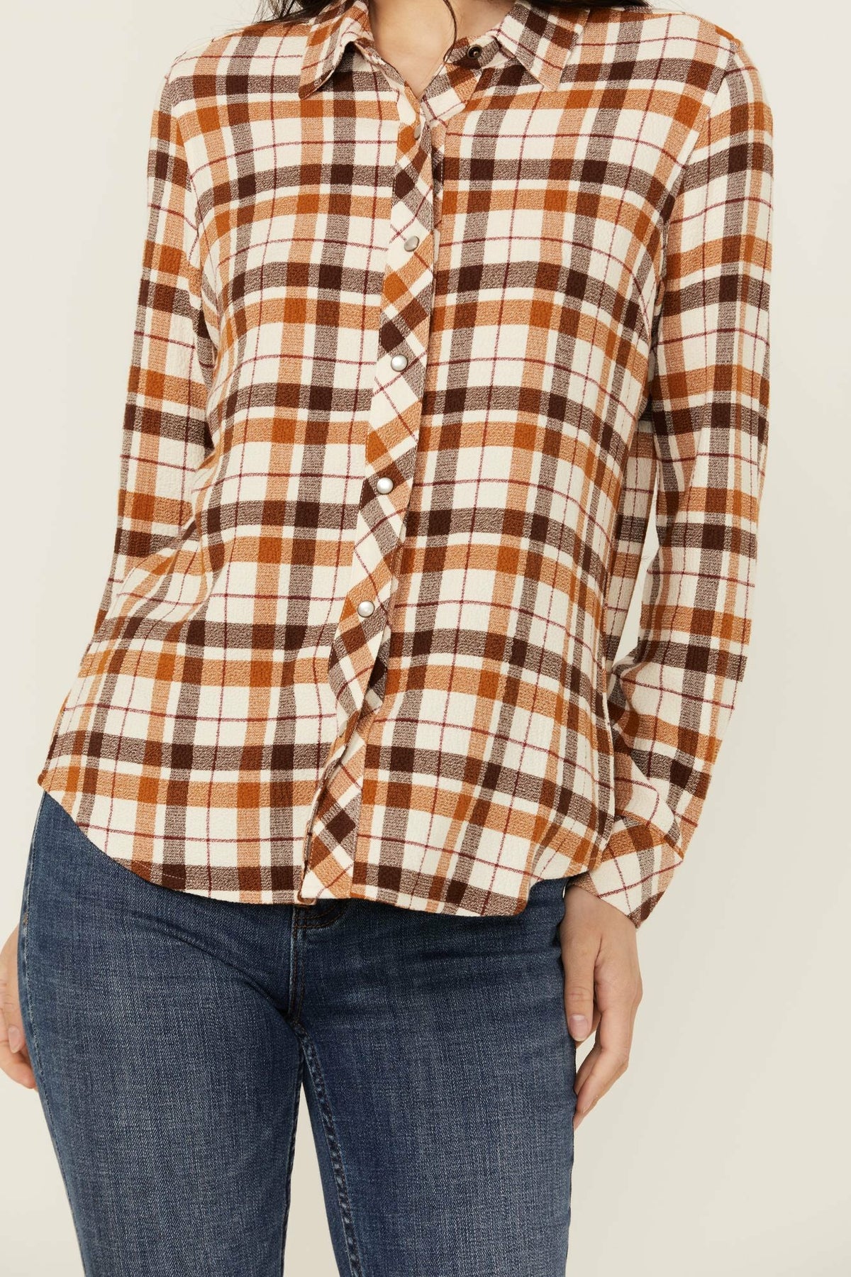Binkley Featherlight Plaid Print Pearl Snap Western Shirt