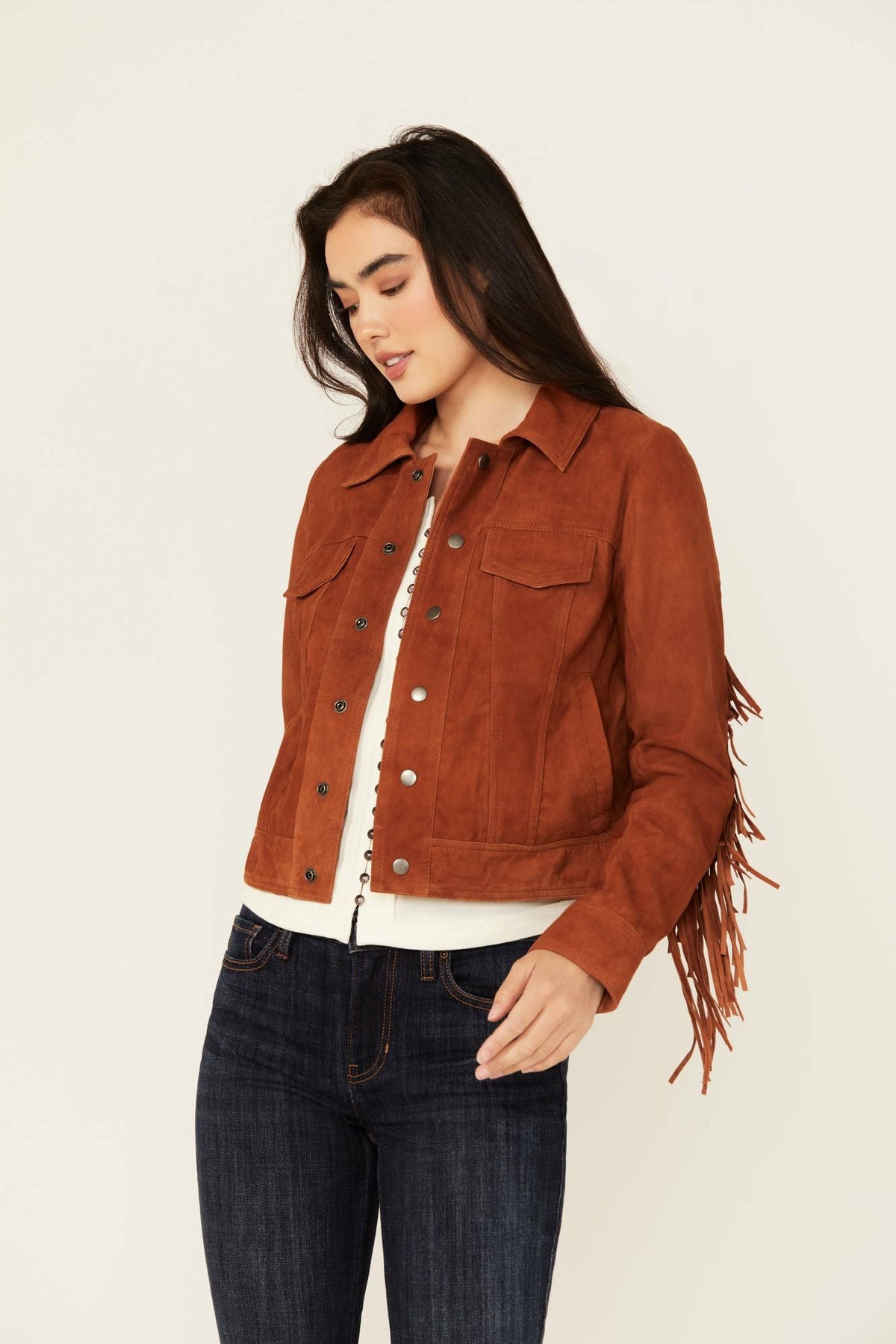 Wynbrook Fringe Suede Jacket
