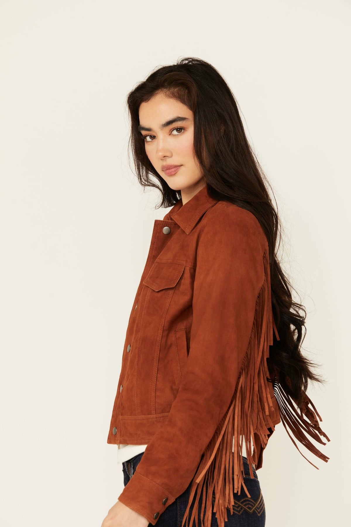 Wynbrook Fringe Suede Jacket