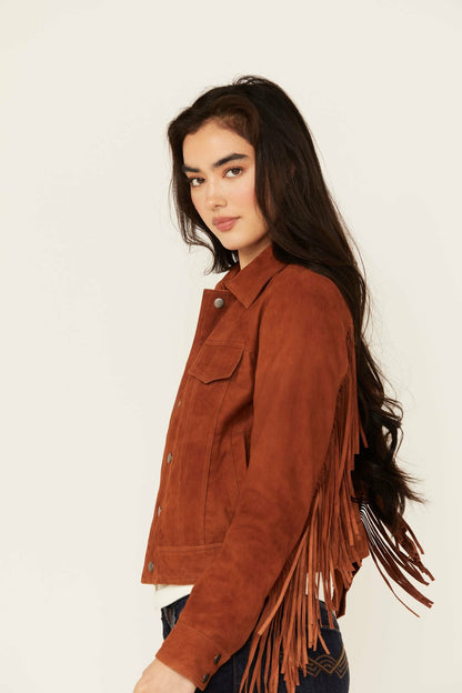 Wynbrook Fringe Suede Jacket