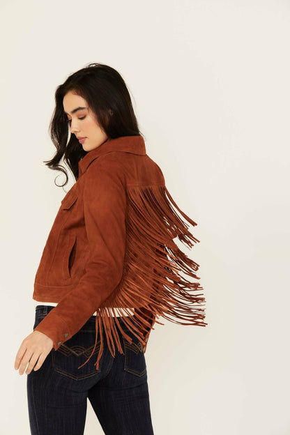Wynbrook Fringe Suede Jacket