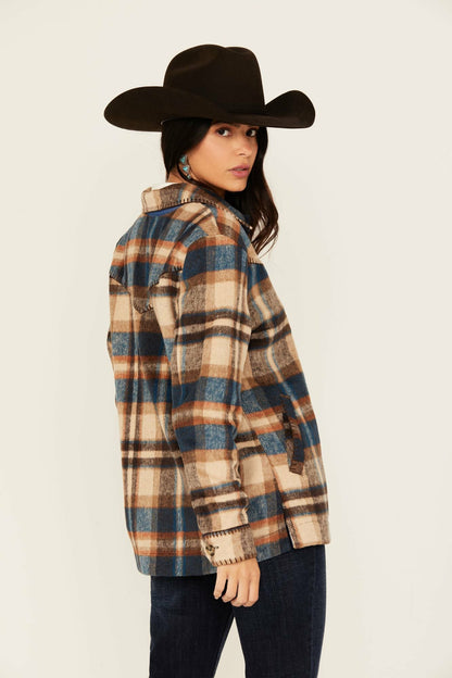 Dowlan Plaid Print Shacket