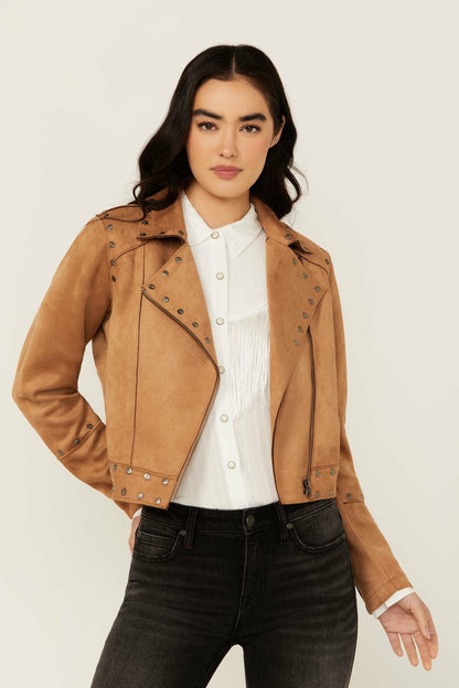 Yorkshire Studded And Embroidered Moto Jacket