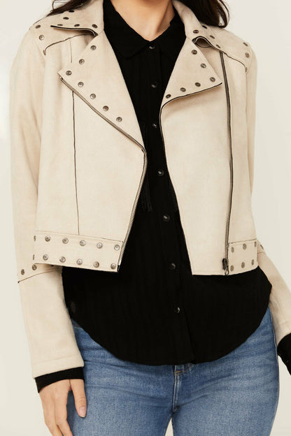 Yorkshire Studded And Embroidered Moto Jacket