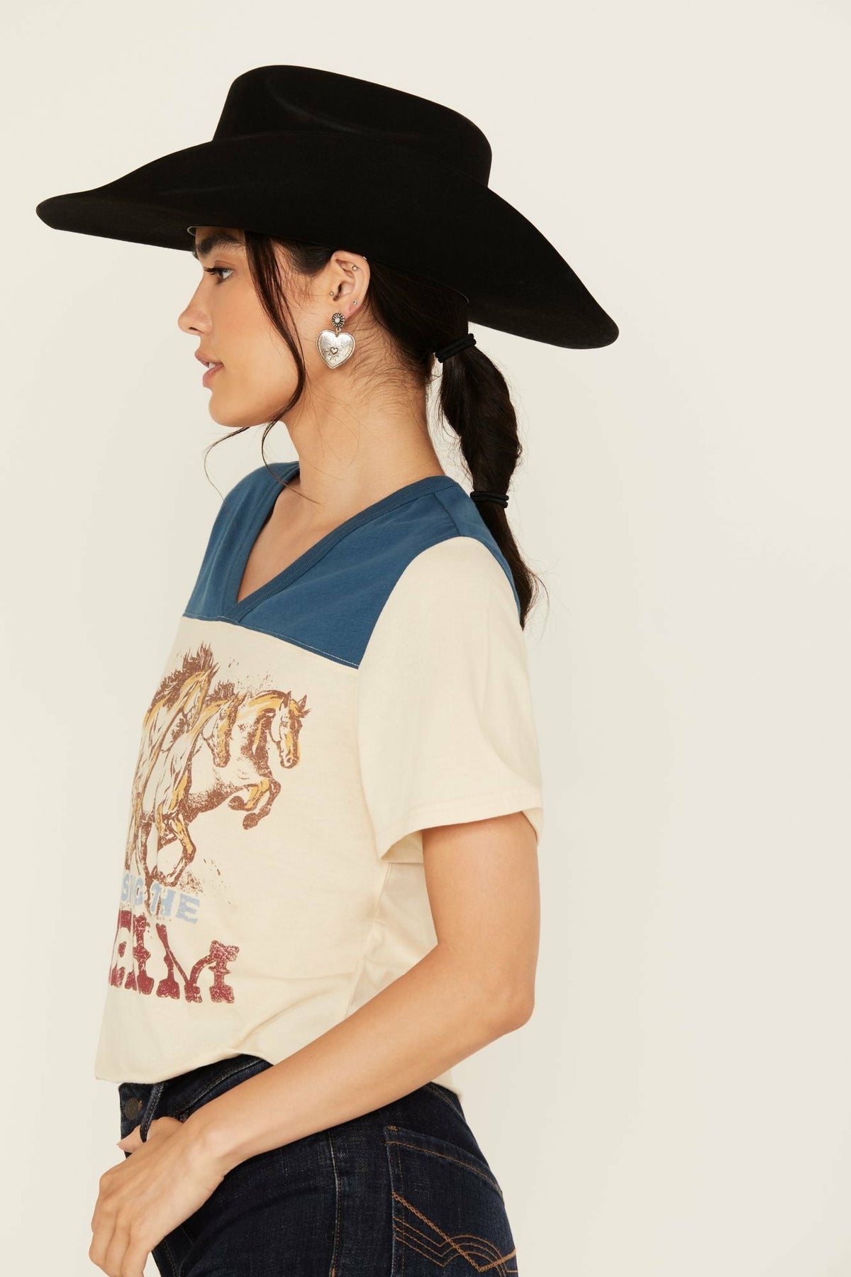 Chasing The Dream Cropped Football Short Sleeve Tee