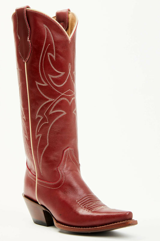 Dallas Alice Red Tall Western Boots - Snip Toe