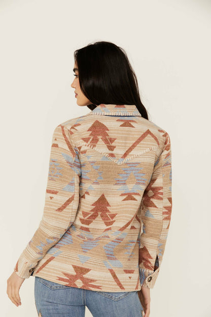Jenry Southwestern Print Oversized Shacket