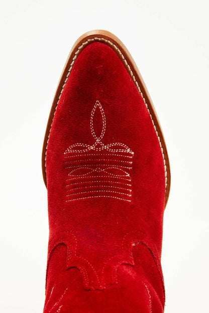 Charmed Life Fire Suede Western Boots - Round Toe