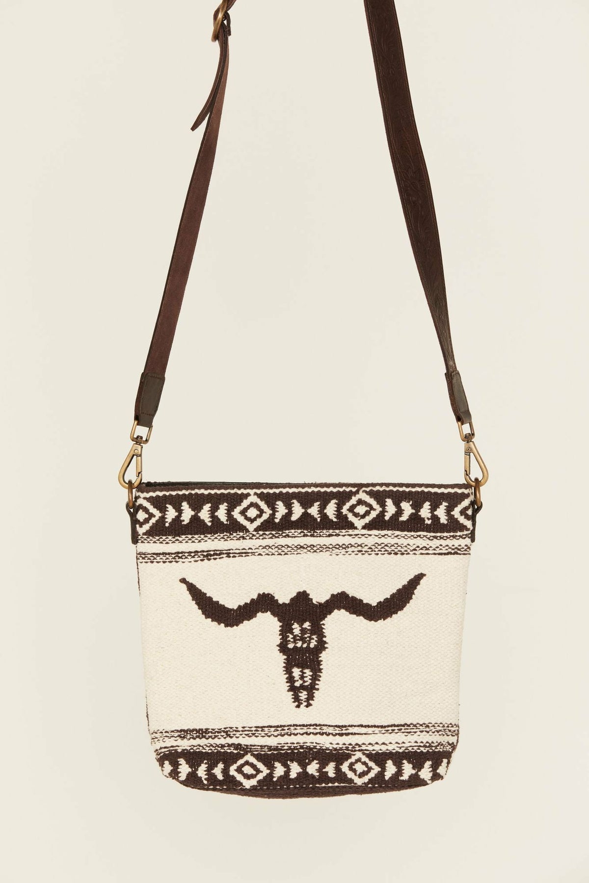 Madrona Longhorn Woven Crossbody Bag