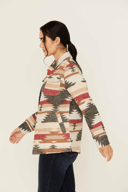 Roadhouse Southwestern Print Button-Down Shacket