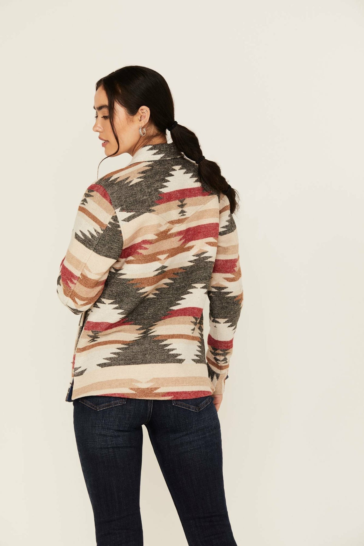 Roadhouse Southwestern Print Button-Down Shacket